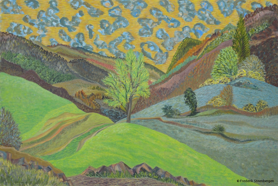 " Georgian nature in summer "     78x49cm  *    tempera  on paper -  2013