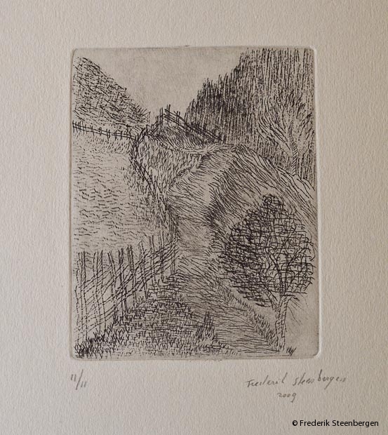 (1/11)        " path to Marilisi "  12.5x10cm * drypoint  - 2009             