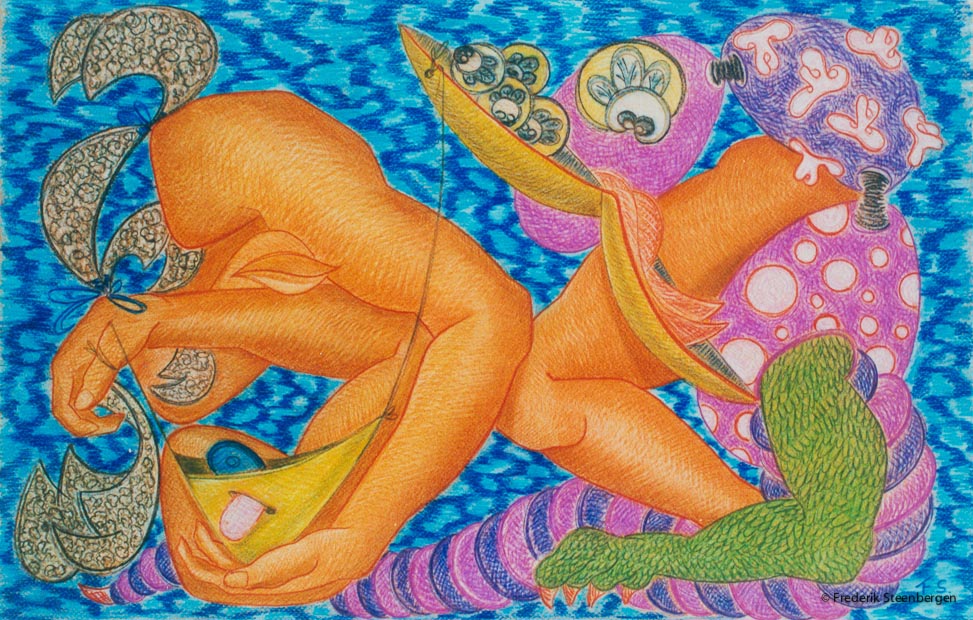 From the series: ( "Eternal circle" )    61x42cm -  coloured pencils on paper -   2014